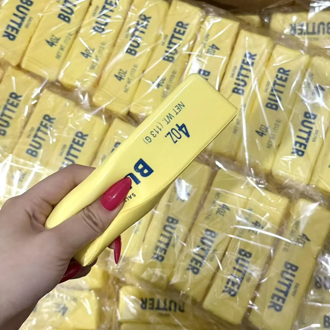 Jelly Squeeze Toys  Soft Slow Rebound Butter Stick Squeezing Toy Realistic Butter Sticks Decompression Toys Vent Squeeze Toy