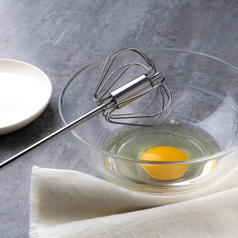 Hand Pressure Semi-automatic Egg Beater Stainless Steel For Quail Egg Scissors Submersible Blender Egg Container