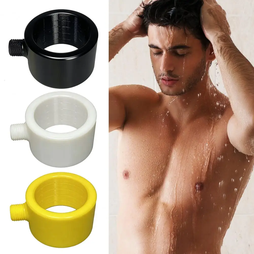Men Shower Nozzle Supercharging Hydromassage Standard Thread Interface Fits Most Pipes 360Degree Ring Water Spray Spiral Nozzle