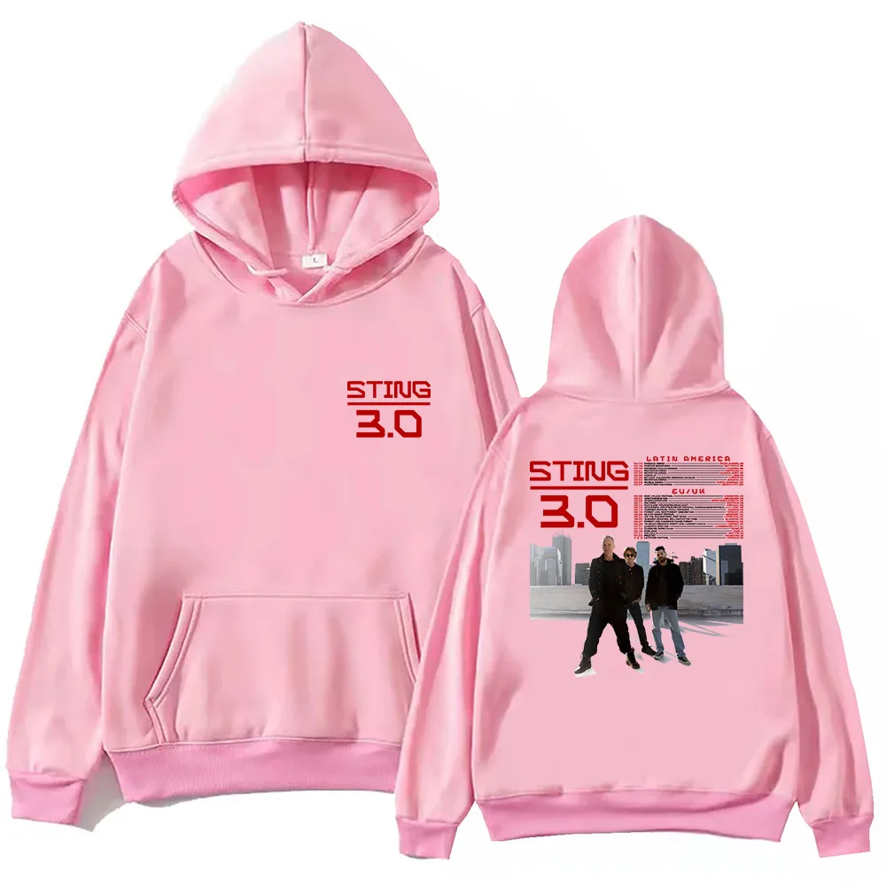 2025 Sting 3.0 Tour 2025 هوديي 2 الوجهين Harajuku البلوز القمم البلوز هدية المشجعين