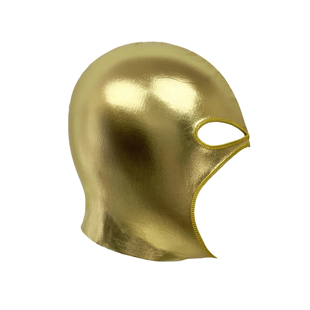 Homens halloween cosplay cs jogo trajes de festa acessórios olhos abertos boca cabeça cheia capa máscaras faciais unisex chapelaria de couro falso