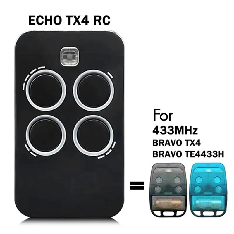 【خفض السعر!】لسم التحكم عن بعد لباب المرآب المتوافق مع ECHO TX4 RC GENIUS 433 ميجا هرتز نظام رمز المتداول للتحكم في البوابة