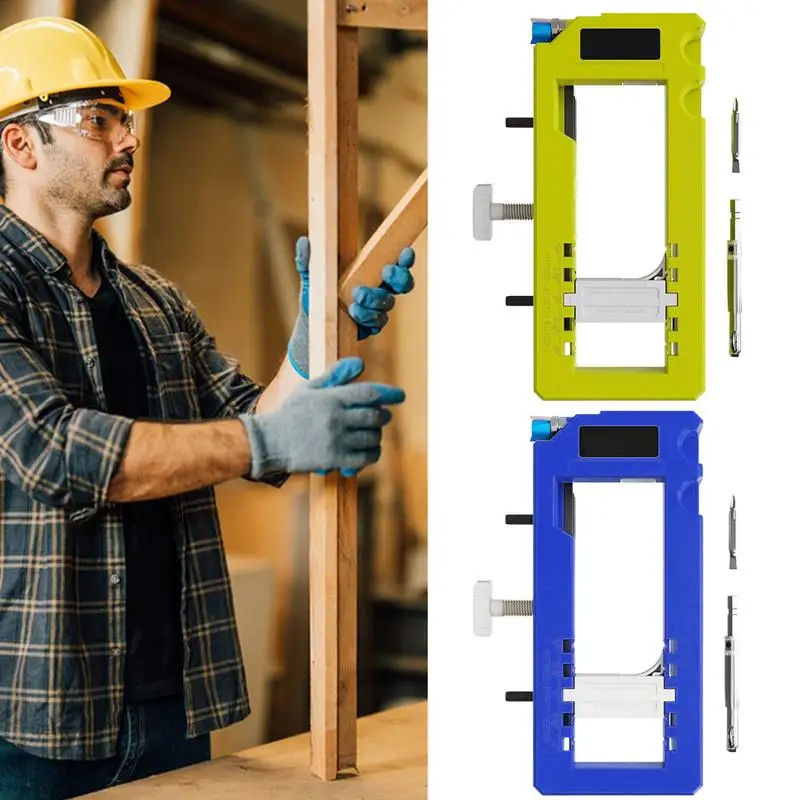 Door Hinge Jig Template Hinge Jig Router Door Latch Installation Kit Adjustable Power Tool Chiseling Hinge Mortiser For Home