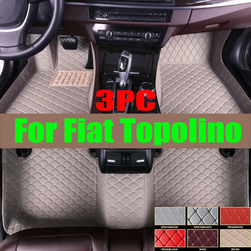 

Car Floor Mats For Fiat Topolino 500 2012 2011 Auto Interiors trunk mat Styling Custom Foot Rugs Products Replacement Parts