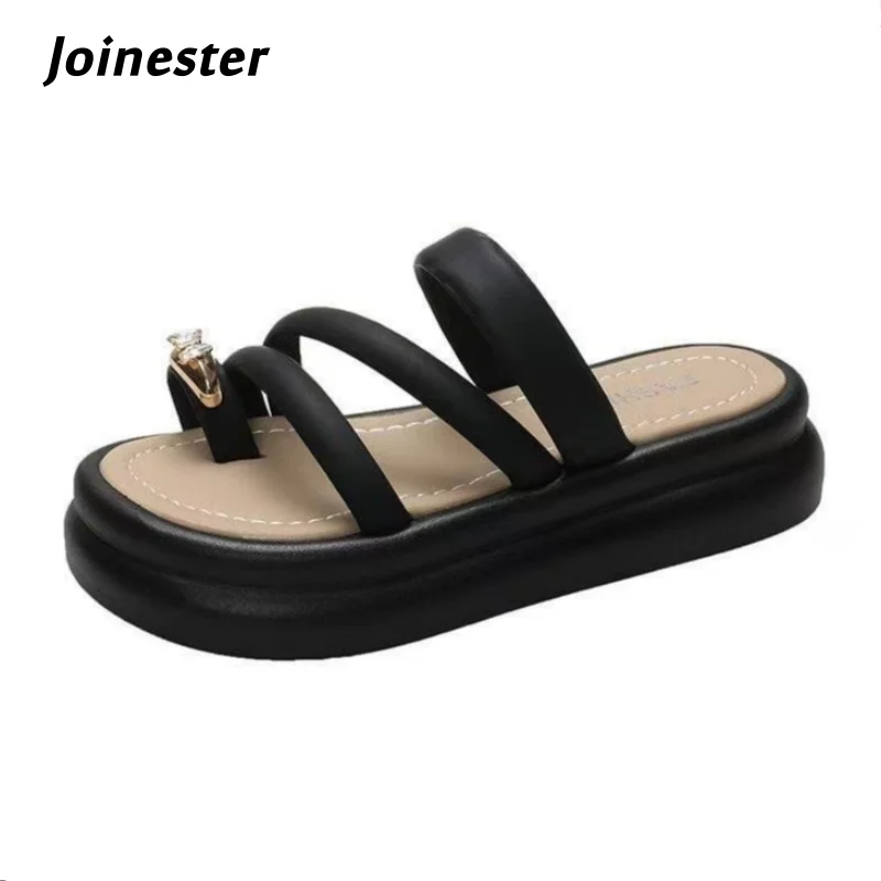 

Women Summer Slipper Trifle Heel Open Toe Fashion Outdoor Slides for Girls Pure Color Non-skid Flip Flops Beach Footwear