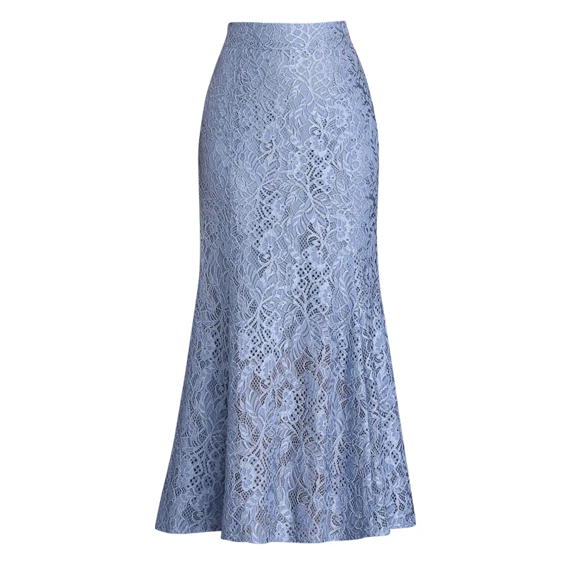 

Europe Style Lace Fishtail Midi skirt Women's Temperament Bag Hip Skirt OL Office Lady One-step Long Skirt