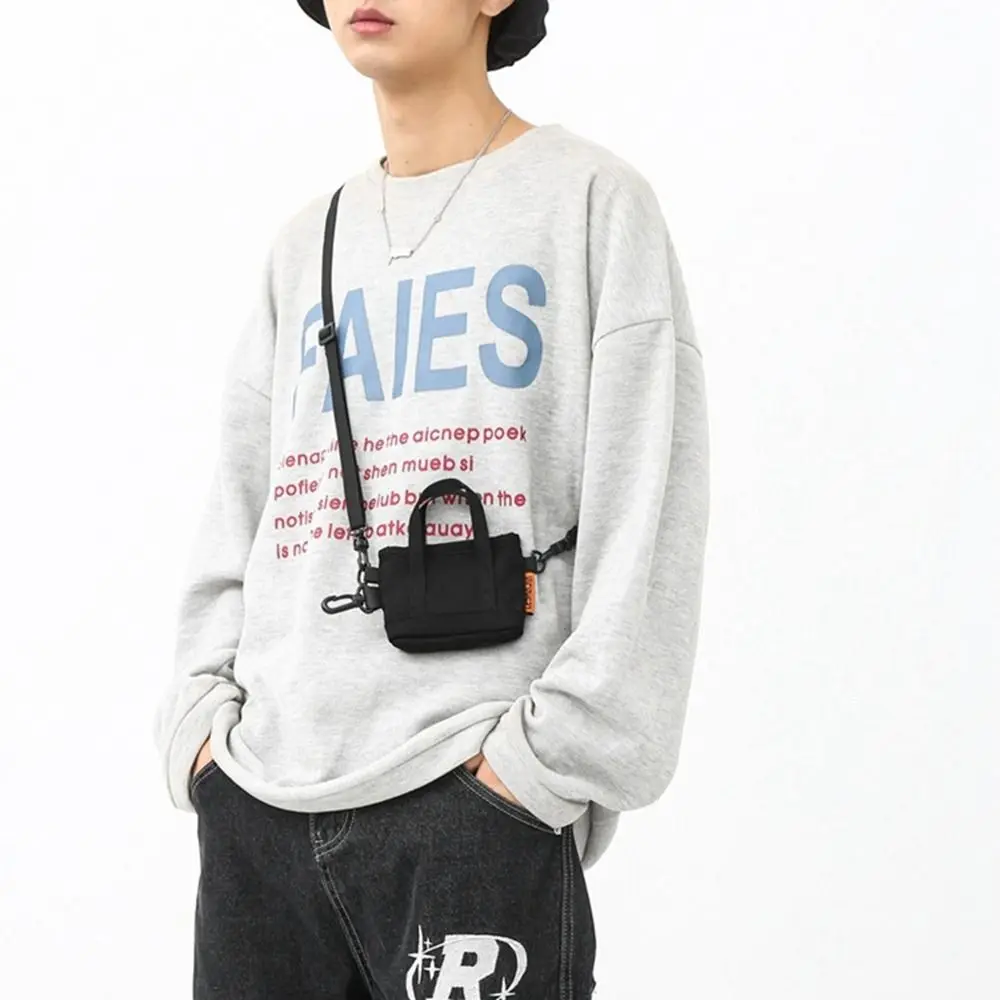 Practical Portable Nylon Coin Purse Pendant Keychain Card Holder Small Storage Bag Lightweight Zipper Pouch Men Wallet Travel