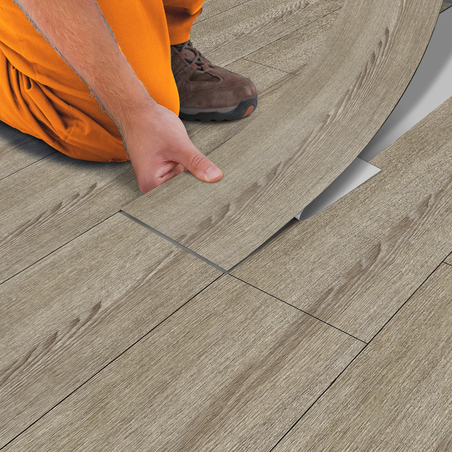 

Self Adhesive Wood Floor Plank Peel and Stick Waterproof Vinyl Flooring Roll for Kitchen Bathroom