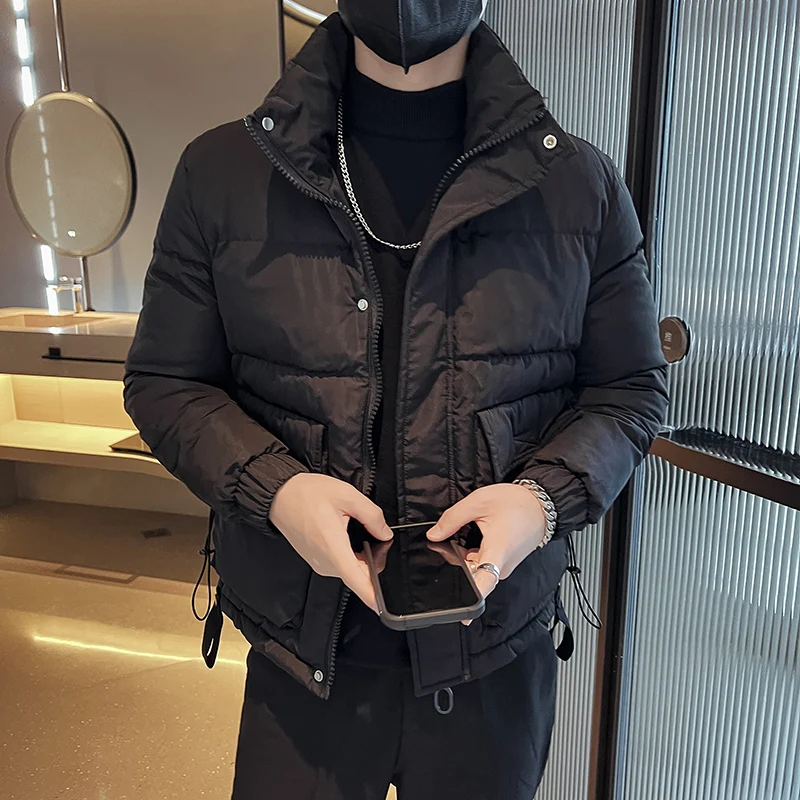 

Мужская повседневная зимняя куртка Slim Fit из хлопка с подкладкой, маленький размер S XS, для высоких мужчин ростом 55 см, CleanFit, на молнии, однотонная