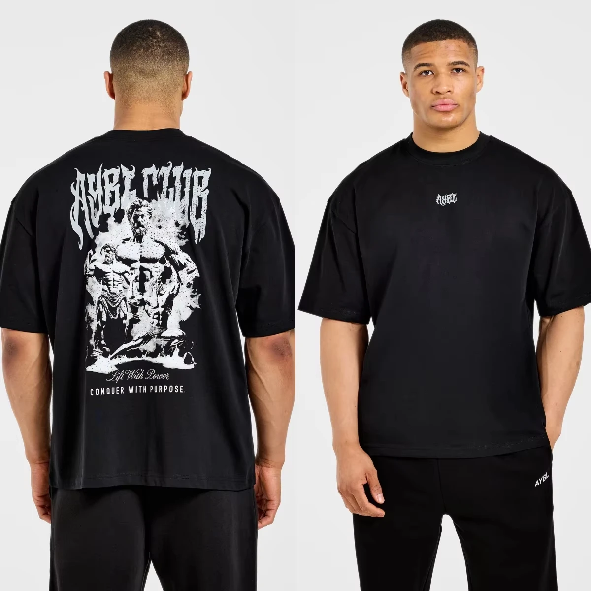 Summer GYM Classic Logo Strength Fitness Brand T-shirt Cotton Graphic Tee Men Women Summer Streetwear