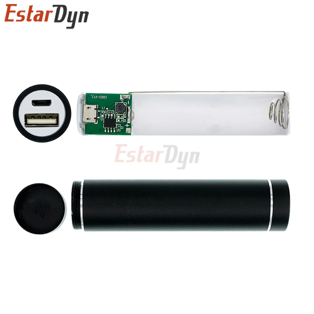 Estardyn Metal Power Bank DIY Kit Storage Case Box Free Welding Suit 1X 18650 Battery 5V 1A USB External Charger