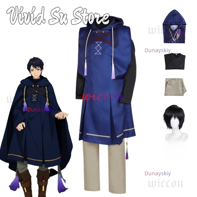 

Новый аниме Тихая Ведьма Рутила Косплей Костюм Луи Миль Мужчины Волшебный Халат Униформа Пальто Полный Комплект Аксессуаров Костюм Хэллоуин Наряды