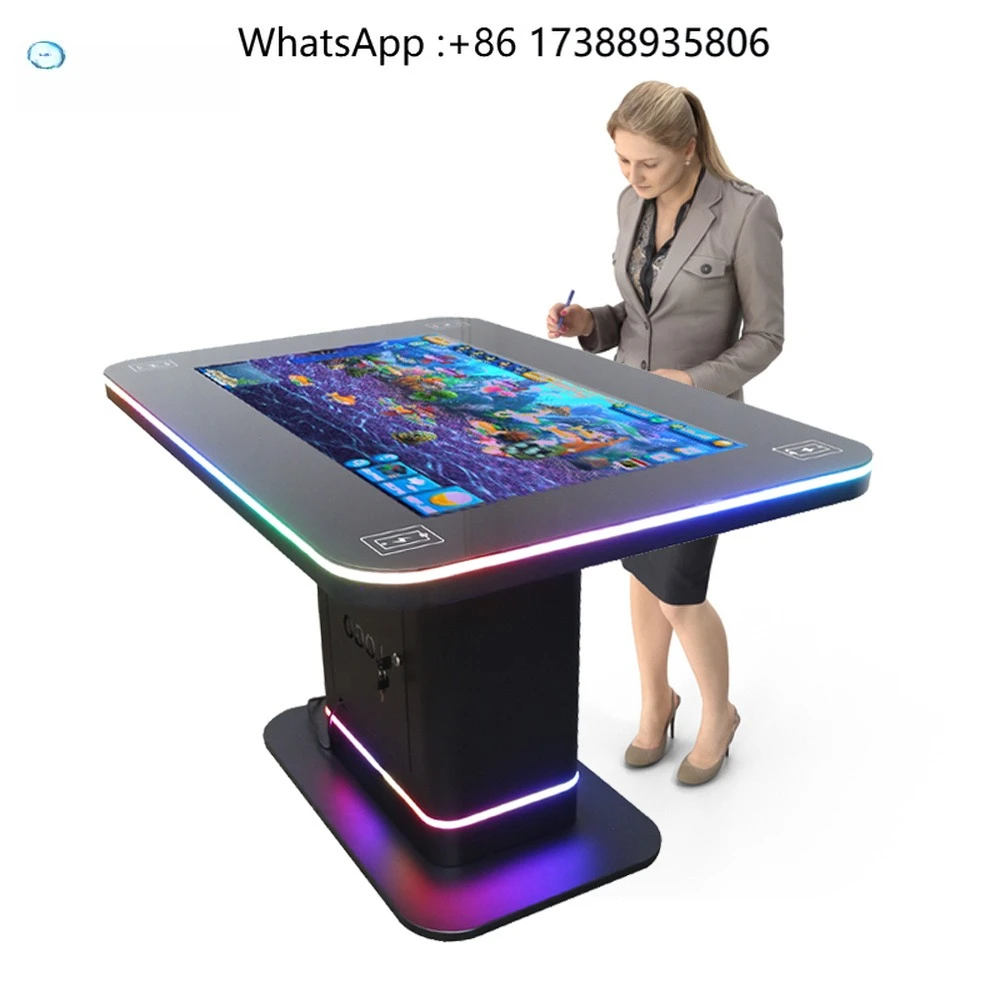 Interactive Smart Multi Touch Table Coin Dispenser LCD Advertising Display Kiosk Game Table With Touch Screen