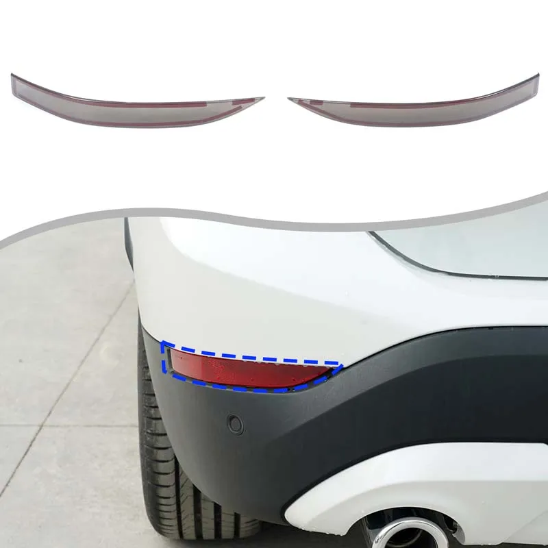 

For BMW X1/F48 F49 2016-2022 rear fog lamp blackening film Car fog lamp decoration patch Color change film ABS transparent gray
