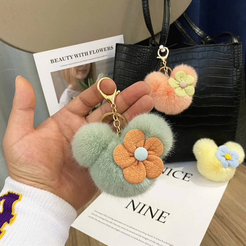 Плюшевый кулон-автомобиль для украшения на брелок, милый брелок для ключей, сумка для ключей для девочек, Xma