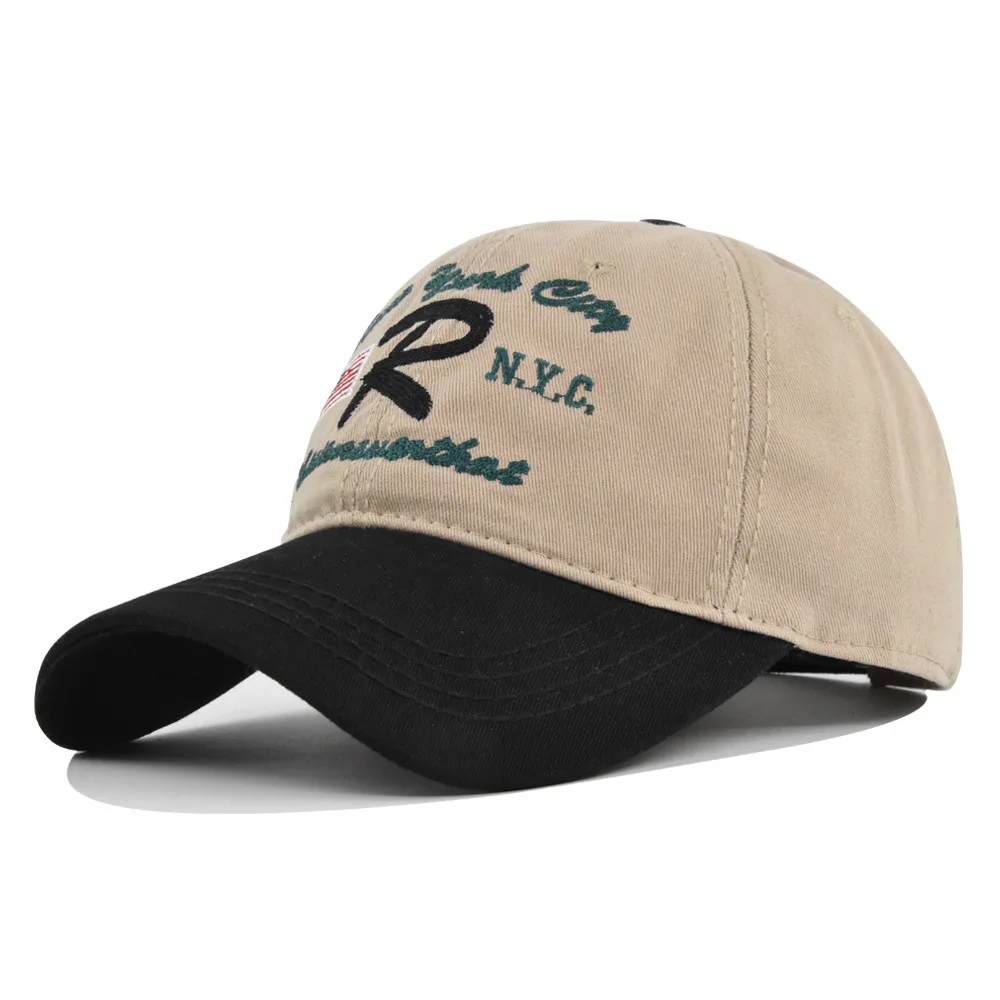 

Hot Selling R Embroidered Baseball Cap Personalized Letter Unisex Sun Couple Casual Hat