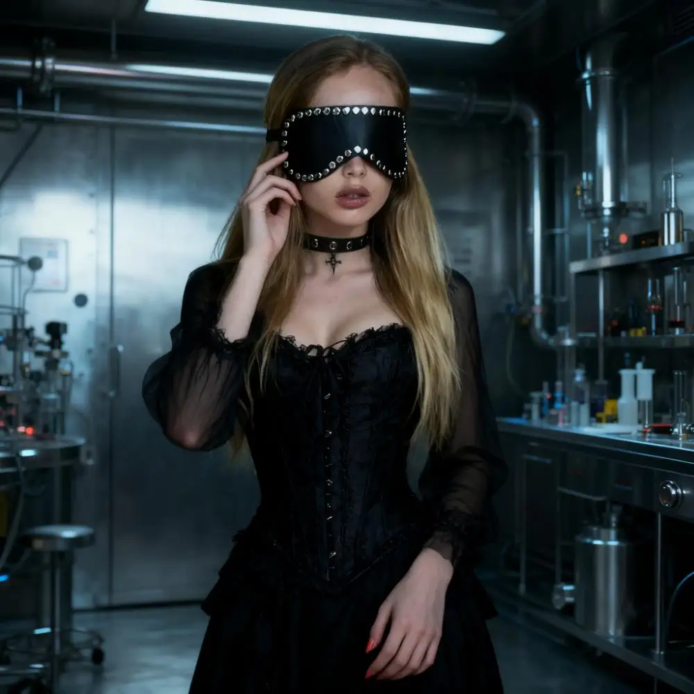 

Women PU Leather Goth Cosplay Eye Mask Masquerade Party Festival Halloween Costume Fun Prop