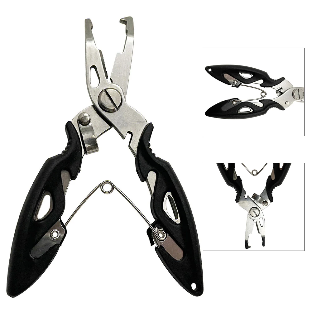 

Stainless Steel Lure Tongs Fishing Tong Lure Pliers Fishing Pliers Aluminum Split Ring Hook Remover Line Cutter Fishing Tools