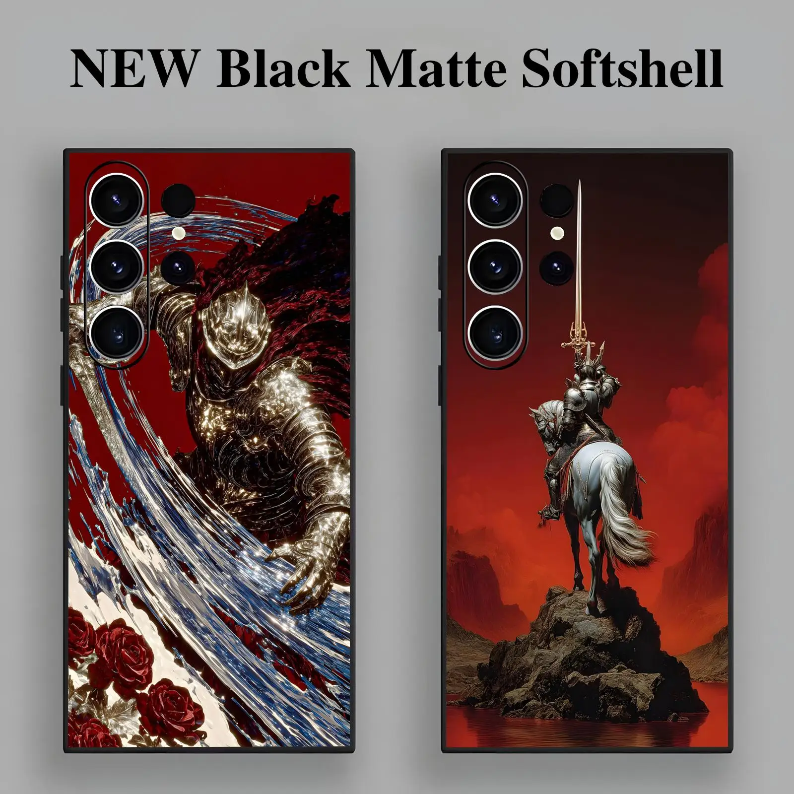 Medieval knight  Phone Case For Samsung S26 S25 S24 S23 S22 S21 S20 Ultra Note20 Anti-Drop Soft Black Case