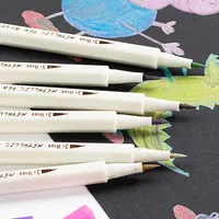 Soft and Hard Head Water-based Marker Metal Pen Set Cartoon Hand Account Black Card Paper Graffiti Pen Art Supplies for Artist