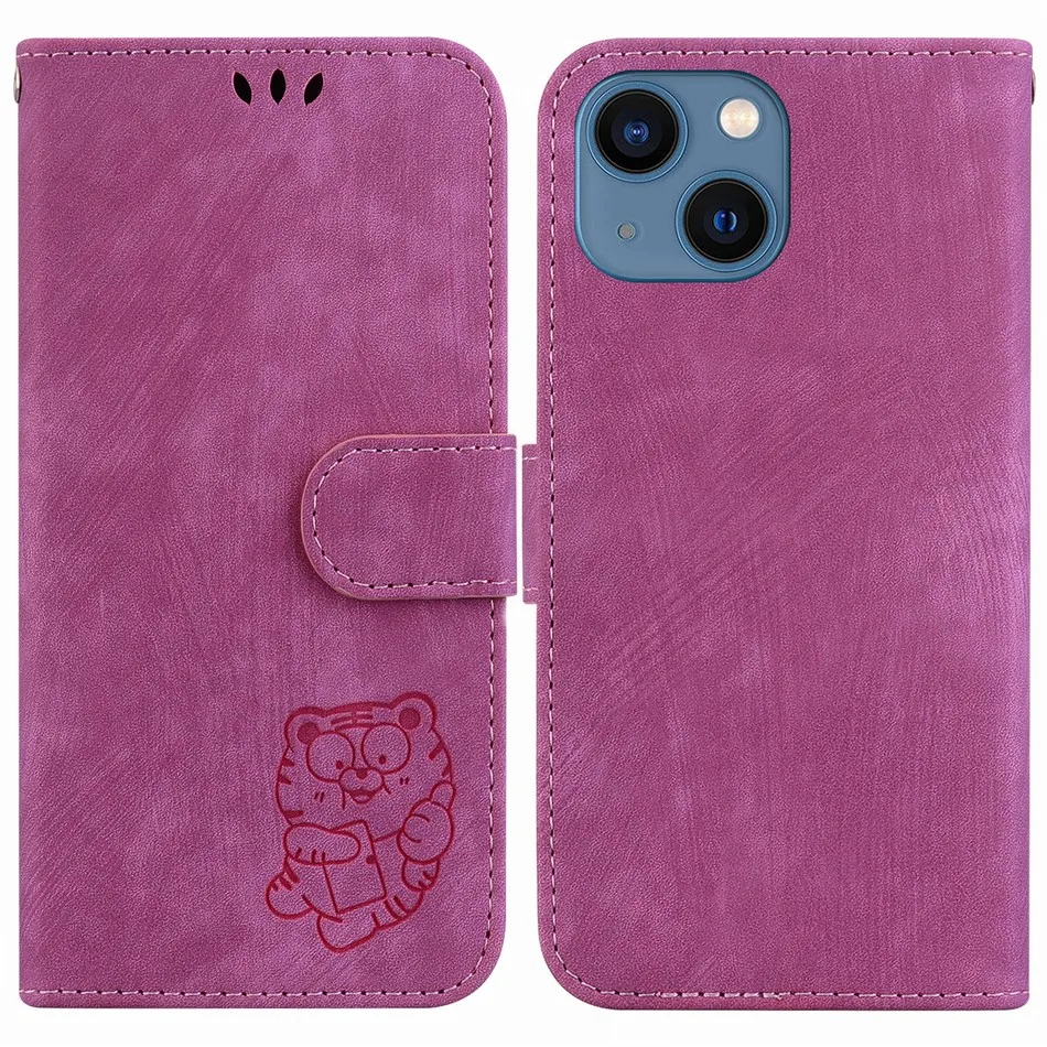 Cute Little Tiger Emboss Case For Huawei Mate 10 20 30 Lite Pro Nova 3 3i 4E 5i 8i Y61 Y70 Plus Card Wallet Protect Cover D26F