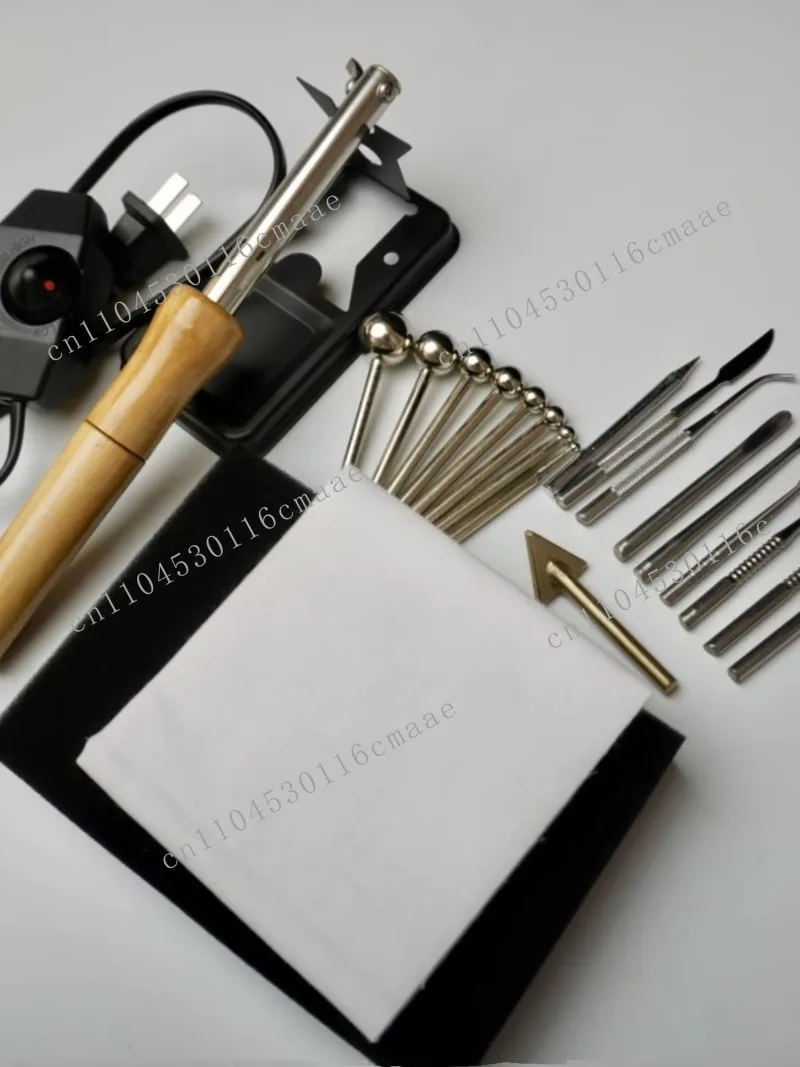 Adjustable Temperature Embossing Tool Set Fabric Velvet Flower Embossing Modeling DIY Full Set Alternative Tools Video Tutorial