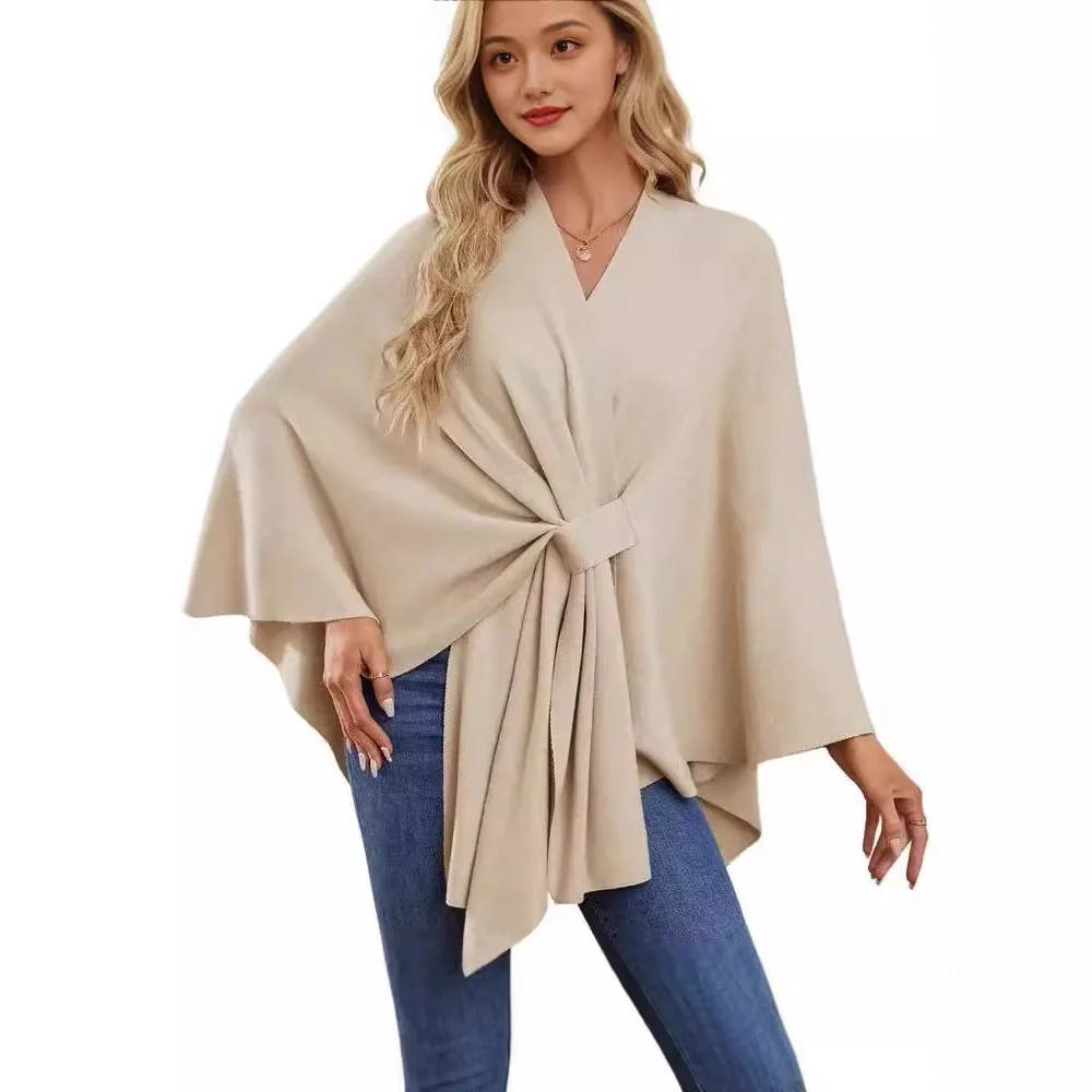 Nieuwe Herfst Winter Vrouw Losse Sjaal Cape Stijlvolle Jas Casaco Feminino Elegante Capes Pour Femmes Winter Poncho Capes Chales