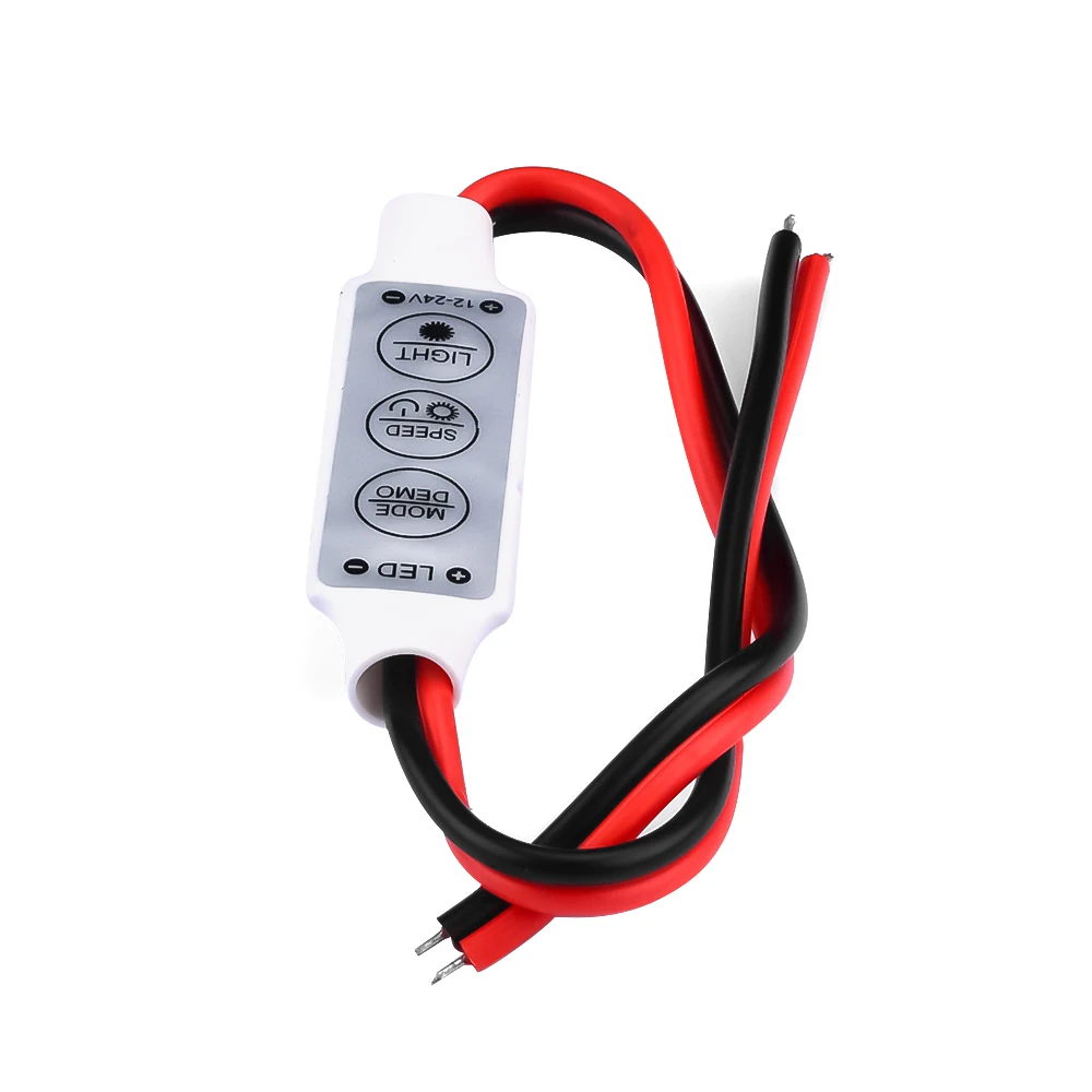 1 Uds DC 12V 3 teclas atenuador de un solo Color controlador LED interruptor atenuador de brillo para 5050 3528 5630 lámparas de tira Led iluminación