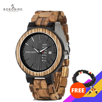 BOBOBIRD Wooden Watches For Men Handmade Male's Casual Sports Wristwatches Private Customize Logo Quartz Watches Gift For Man