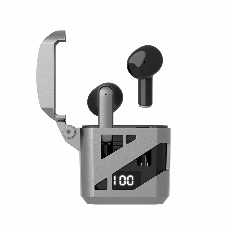 

Hot selling：Low Moq Oem logo GT02 Tw5.3 Earbuds Earphone Gaming Wireless Android Type C Earphones Headphones with Display