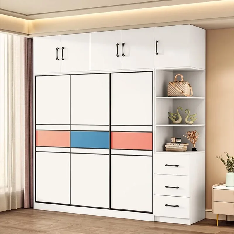 Cheap Storage Luxury Wardrobes Queen European White Sliding Doors Wardrobes Living Room Roupeiro De Quarto Bedroom Furniture