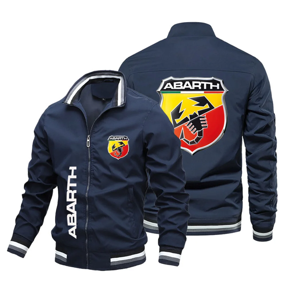 Nouvelle mode Baseball Abarth Car Print Jacket Men Lomatéritive Ladies Oversize Bomber Pilot Thin S-5XL