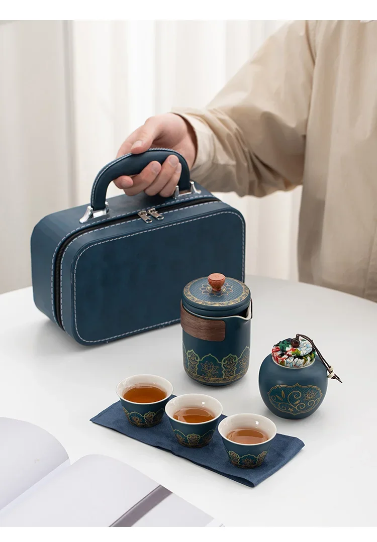 Keramik-Teekanne und Tassen-Set, Teegeschirr, Kung-Fu-Teeset, Jun Ofenwechsel, Teekanne und Teetasse, alluviales Gold, chinesisches Teeset, Tasse – Detail 7