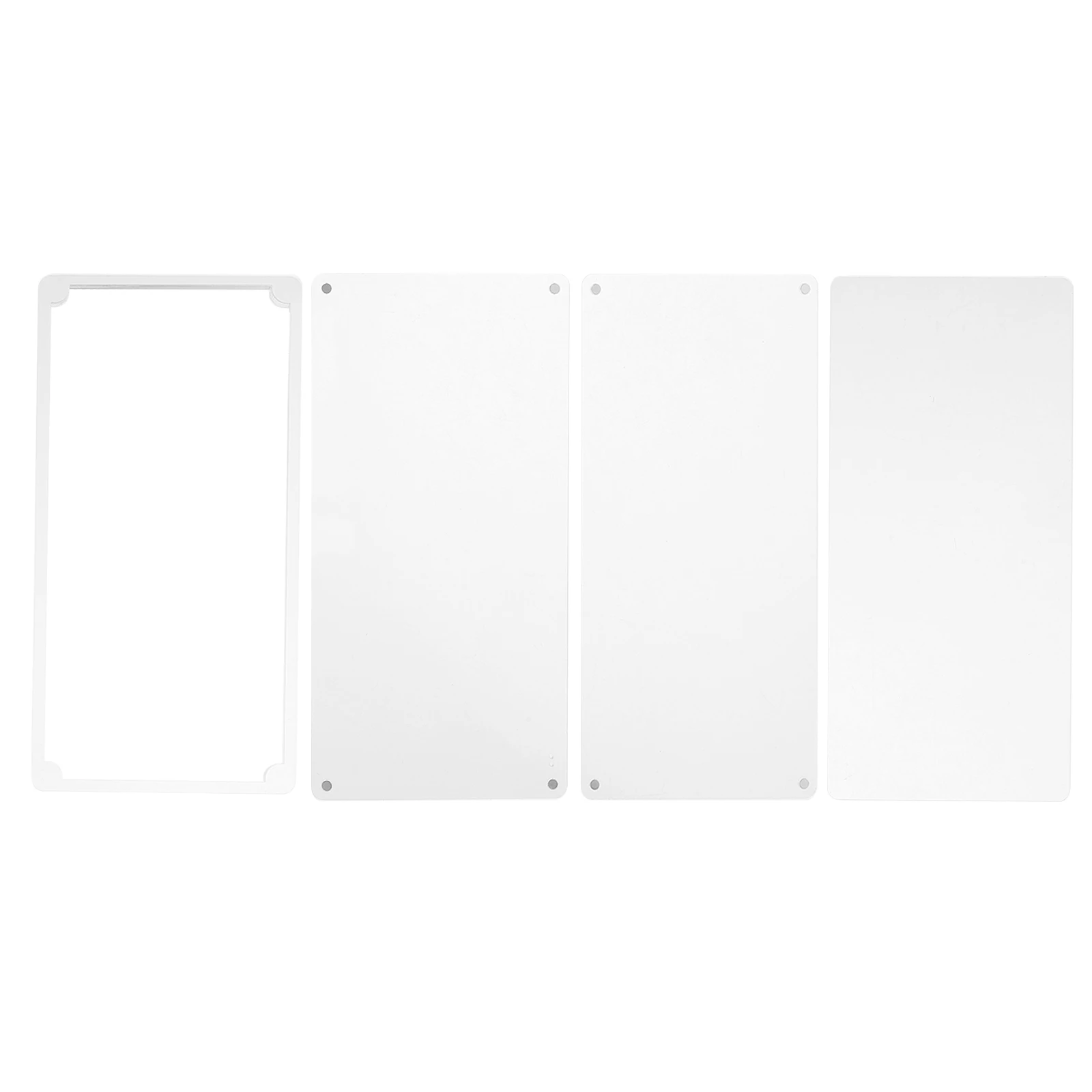 

4 pcs Acrylic Board Material Blank Sheets for Diy Crafting Decorative Signboard Square Plates Transparent Back Panels