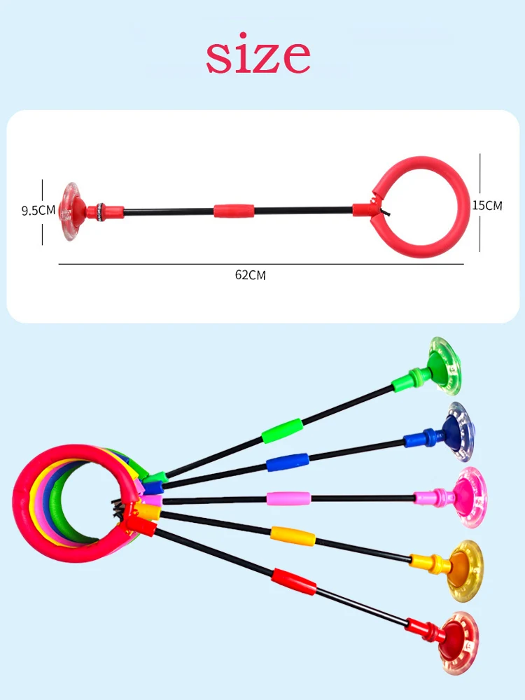 1Pcs Children Flashing Jump Ring Sports Bouncing Ball Foldable Flashing Bouncing Ball Suitable For Children Or Adults Skill Game