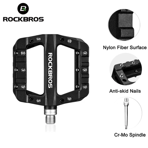 ROCKBROS-Pedales planos para bicicleta de montaña BMX, accesorio multicolor para deportes de ciclismo
