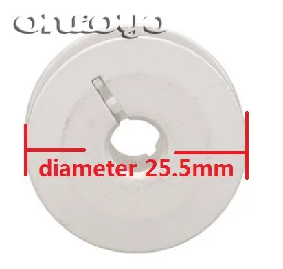 Industrial Sewing Machine Parts Large Bobbin 18034A Aluminum With Cut For 0318 0302 Flat Machine Diameter 25.5mm Height 10.8mm