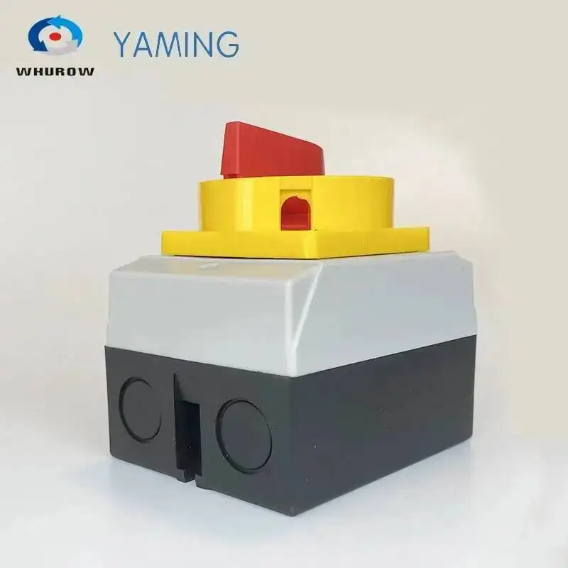 Yaming Isolator Switch Locking Fixed Padlock Rotary With Waterproof Enclosure 32A 690V 3Phases 2 Positions On-off YMD11-32D 3P