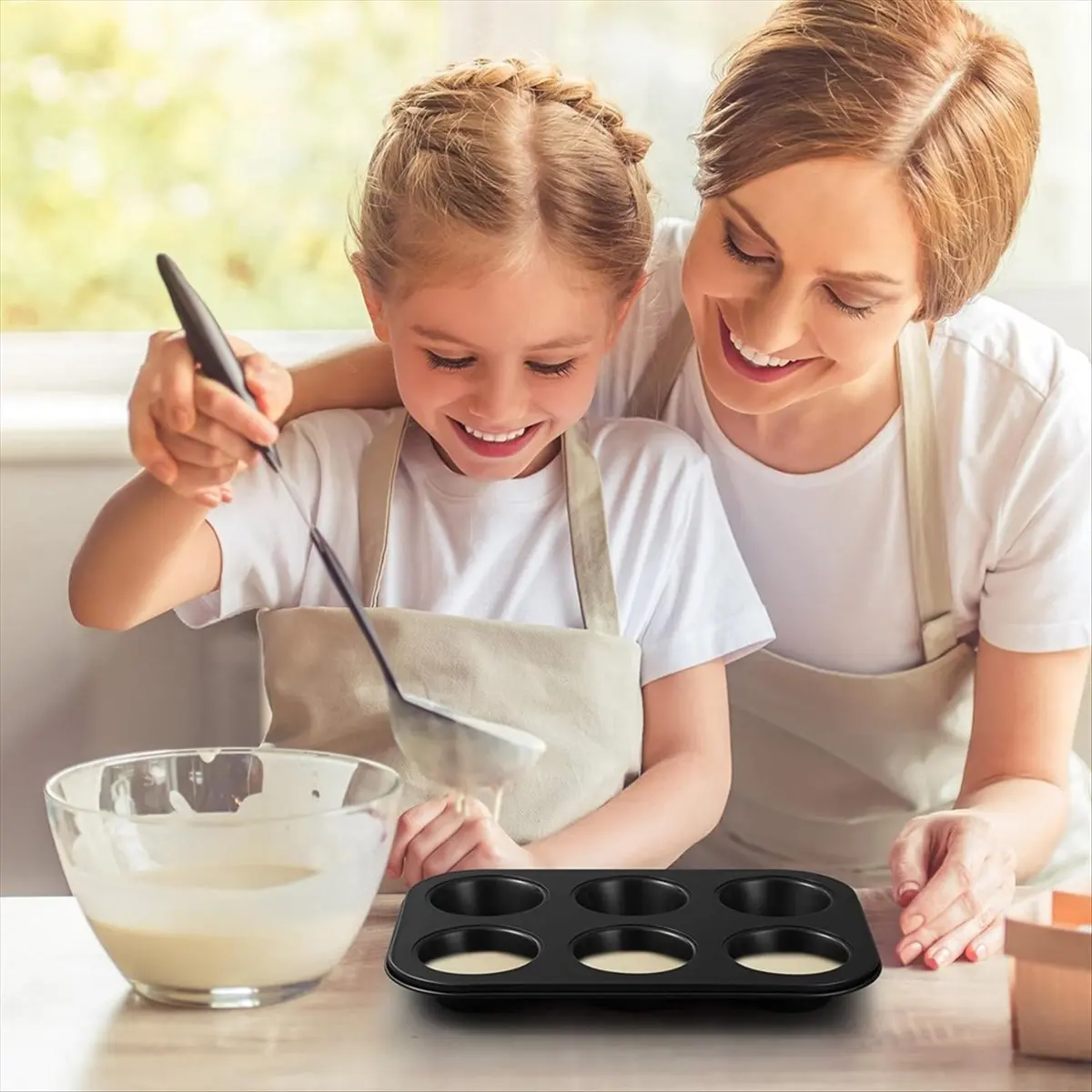 FOR HOME 3 Pack Nonstick Muffin Pan Carbon Steel Cupcake Pan Muffin Tin Easy to Clean Muffin Tray Bakeware 6/12/24 Cup