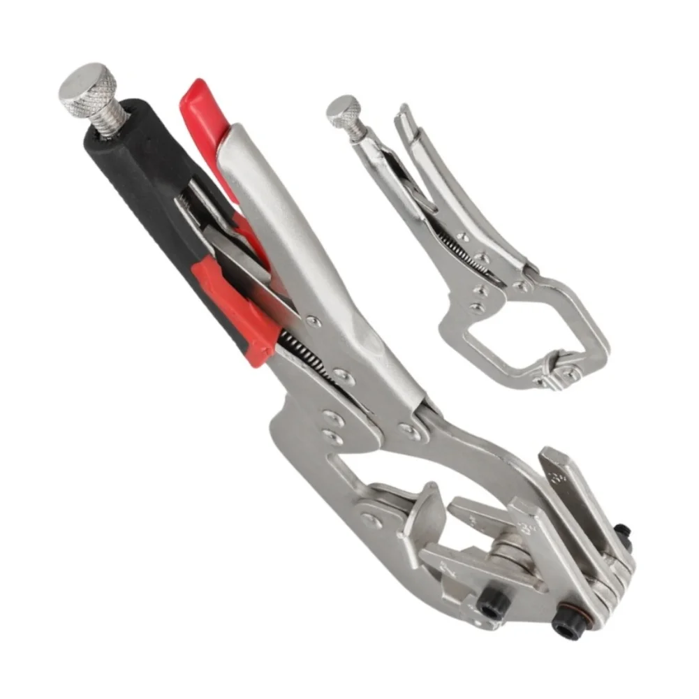 2pcs/Set Locking C-Clamp Pliers Adjustable Welding Clamp Clip Woodworking Welding Fixing Hand Tool Alloy Steel