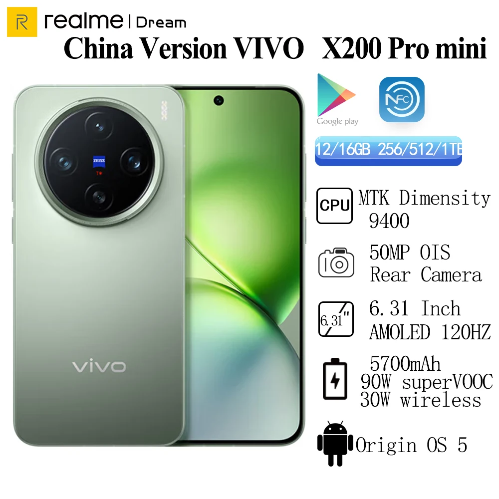 Original VIVO X200 Pro Mini Dimensity 9400  50MP Rear Camera Sony LYT-818 6.31