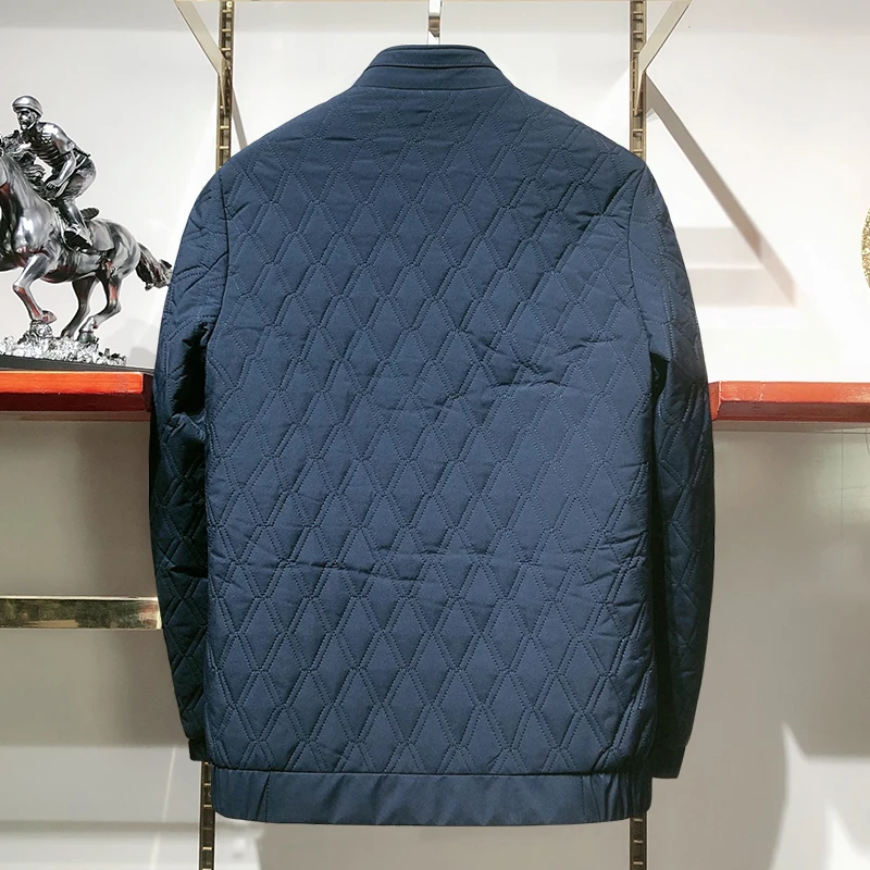 Lightweight Cotton Jacket for Men Fashionable Stand Collar Paul Style Diamond Stitching Spring New Arrival Urban Fashion