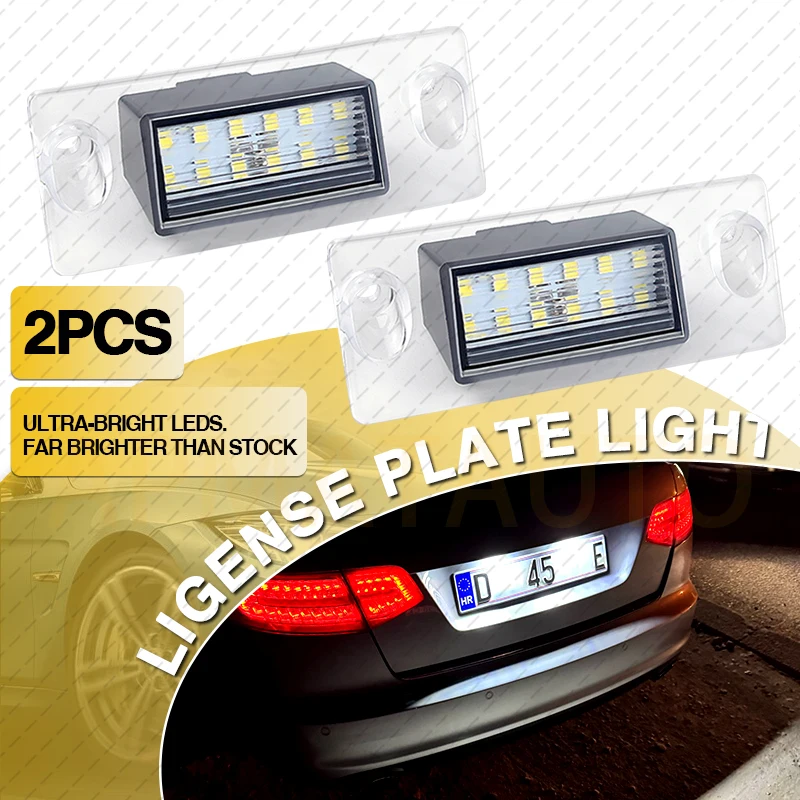 2Pcs Error Free Led License Plate Light For Audi A3 S3 Limousine A3 8L Facelift A4 B5 5B Avant Plate Lights Lamp Car-Styling