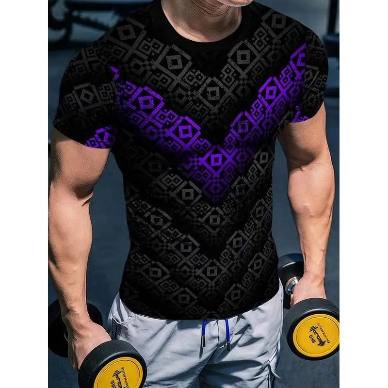 Outdoor multi-functional men's athletic wear: Slim-fit fitness top, quick-drying, moisture-wicking, short-sleeved.