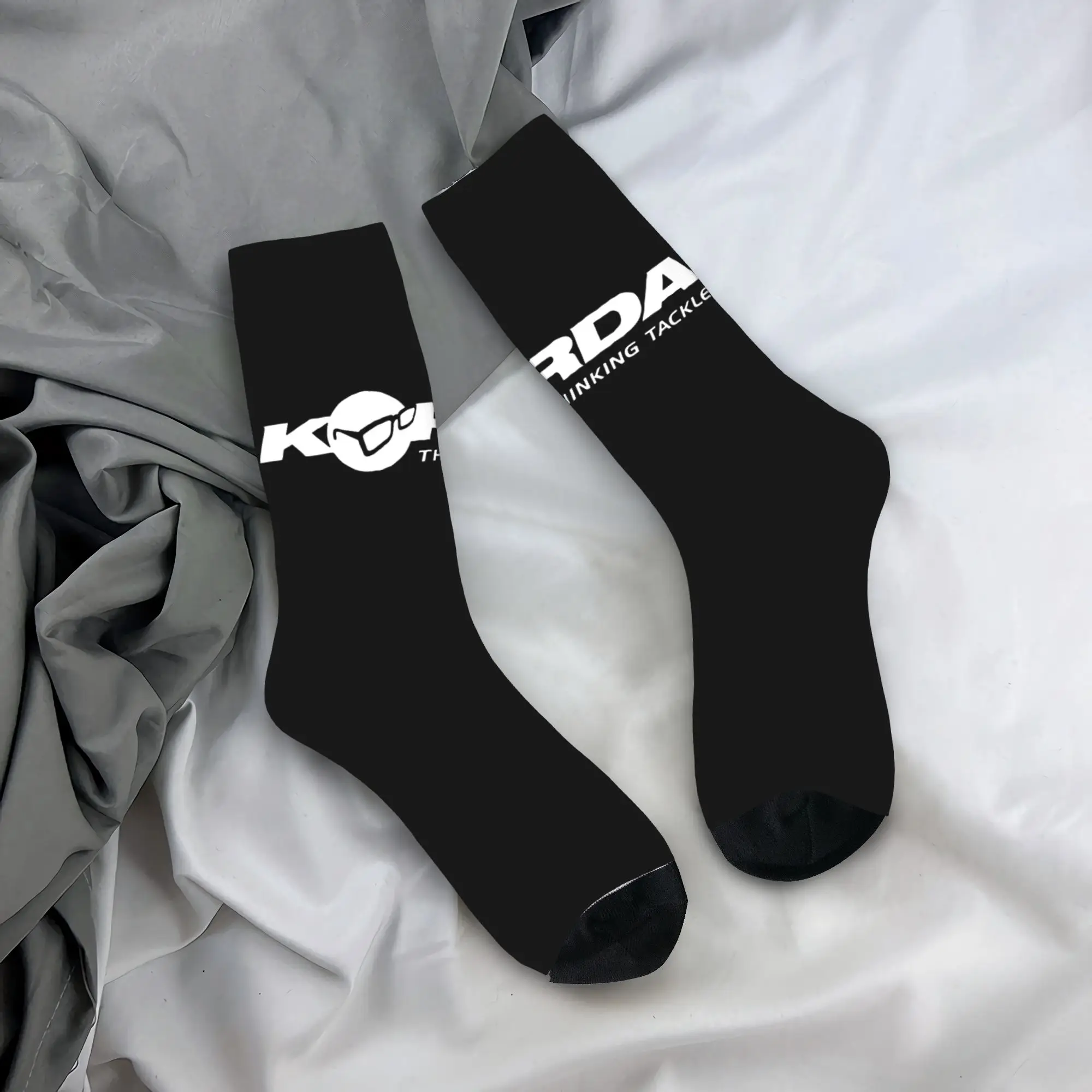 

Custom korda Fishing Logo Men's Crew Socks Unisex Funny 3D Print Fish Carp Fisherman Gift Dress Socks