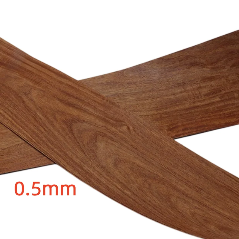 0.5mm Natural Burma Padauk Wood Veneer Sheet Myanmar Rosewood for Piano Guitar DIY Luxury Furniture Door Panel Veneer L:250x14cm