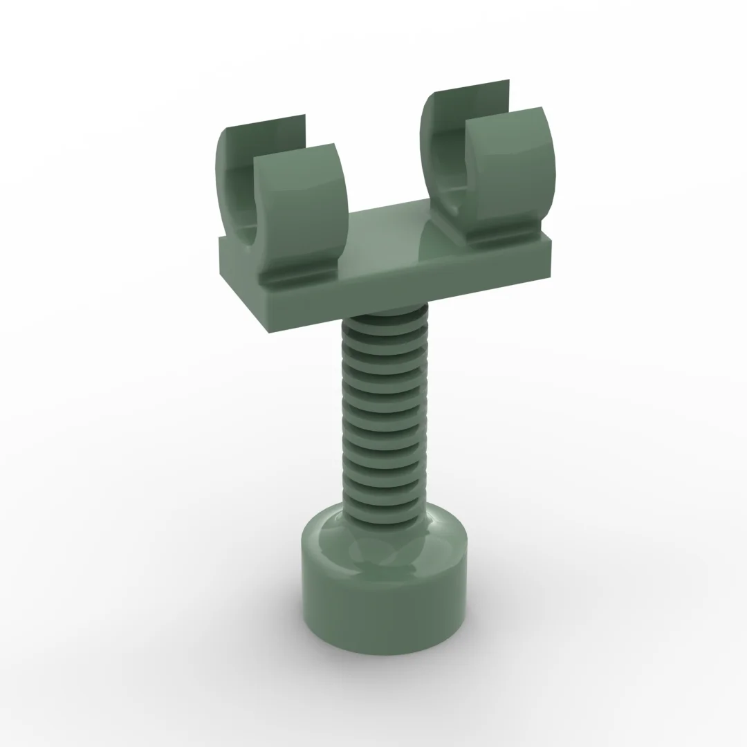 كتلة بناء الجسيمات الصغيرة MOC 48457 إطار دعم عظم الساق، مع عمود مشبك، أجزاء لعبة مجمعة ذاتية الصنع