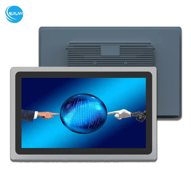 15.6 Inch Industrial Panel PC with Fanless Design I3 CPU VGA Pcap Touch Screen Monitor and Android OS IP65 Rated in Stock