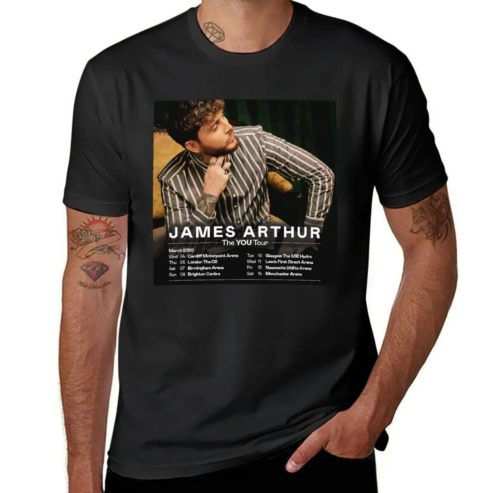 

Vintage Retro James Arthur The You Tour March 2020 Gifts Best Men T-Shirt graphics quick drying mens funny t shirts