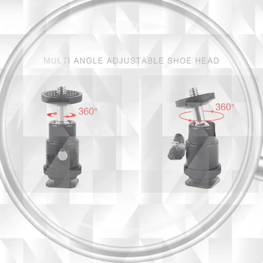 

Mobile Phone Clip Holder Lightness and Portability No Space Occupy 360 Ball Head Hot Shoe Adapter Mount for Camera Tripod
